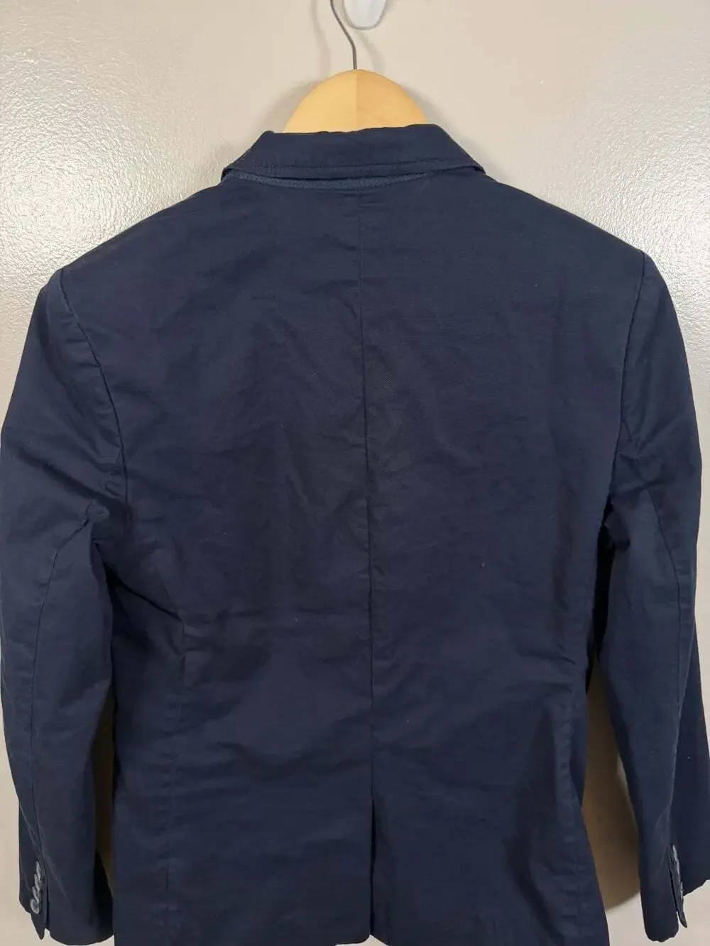 J. Crew Crewcuts Thompson Suit Jacket Blazer Size 14 Navy Blue Flex Chino